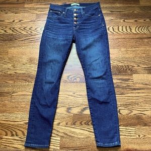 Madewell Highrise Dark Blue Skinny Jeans 26P